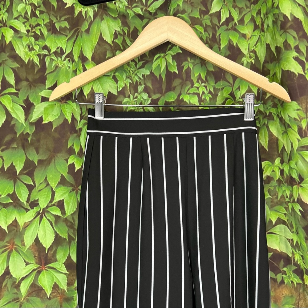 BB DAKOTA BY STEVE MADDEN Black and White Striped Wide Leg Pants, 2 - Picture 7 of 9